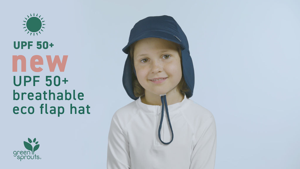 UPF 50+ Breathable Flap Hat  i play® by green sprouts®– Green
