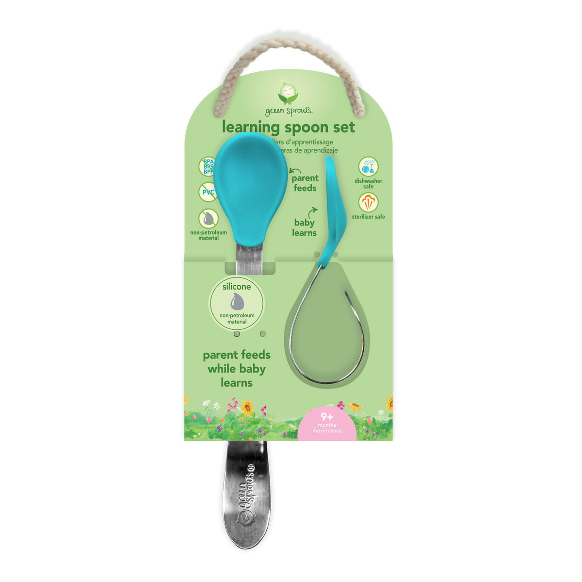 Green Sprouts Learning Spoon Set Aqua