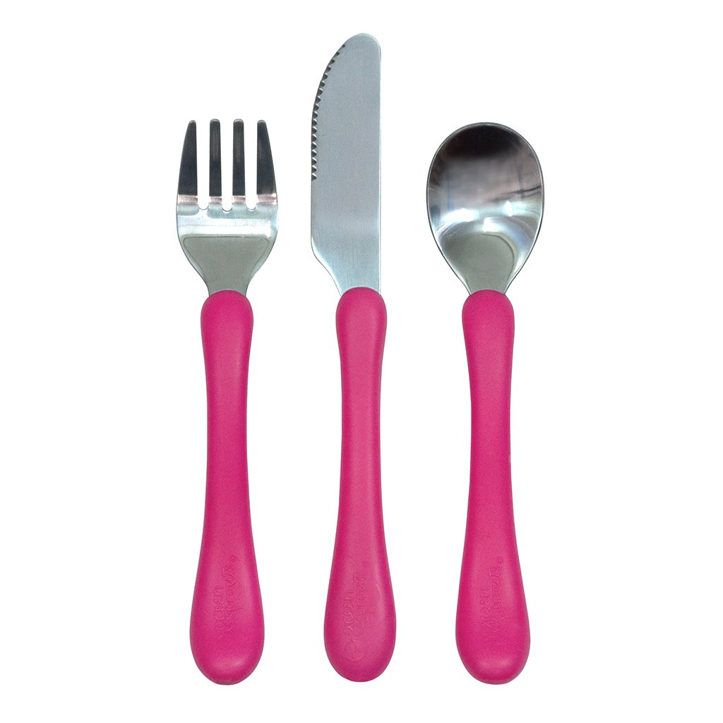 Pink Learning Cutlery Set