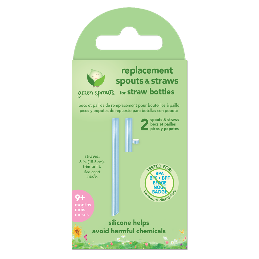 Replacement Sip & Straw Insert Made from Glass (5oz) | Green Sprouts