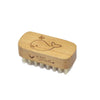 wooden Baby brush with soft bristles to wipe baby nails.
