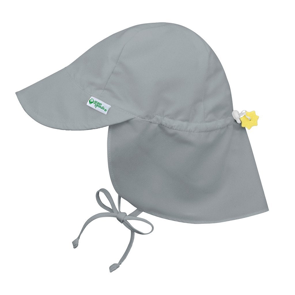 Gray Flap Sun Protection Hat
