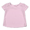 Light Pink Pinstripe Cap Sleeve Rashguard Shirt