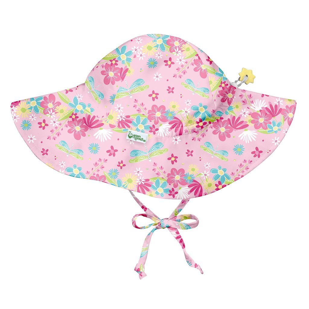Light Pink Dragonfly Floral Brim Sun Protection Hat